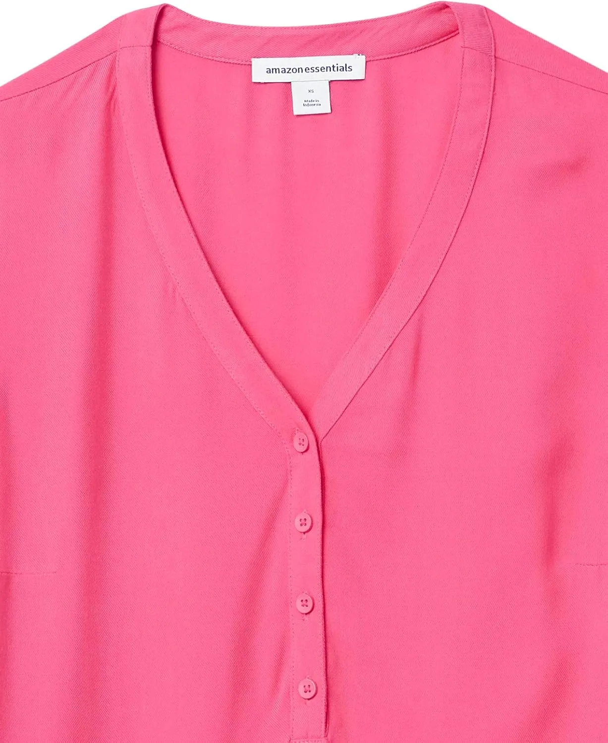 Amazon Essentials Women's 3/4 Sleeve Button Popover Shirt
