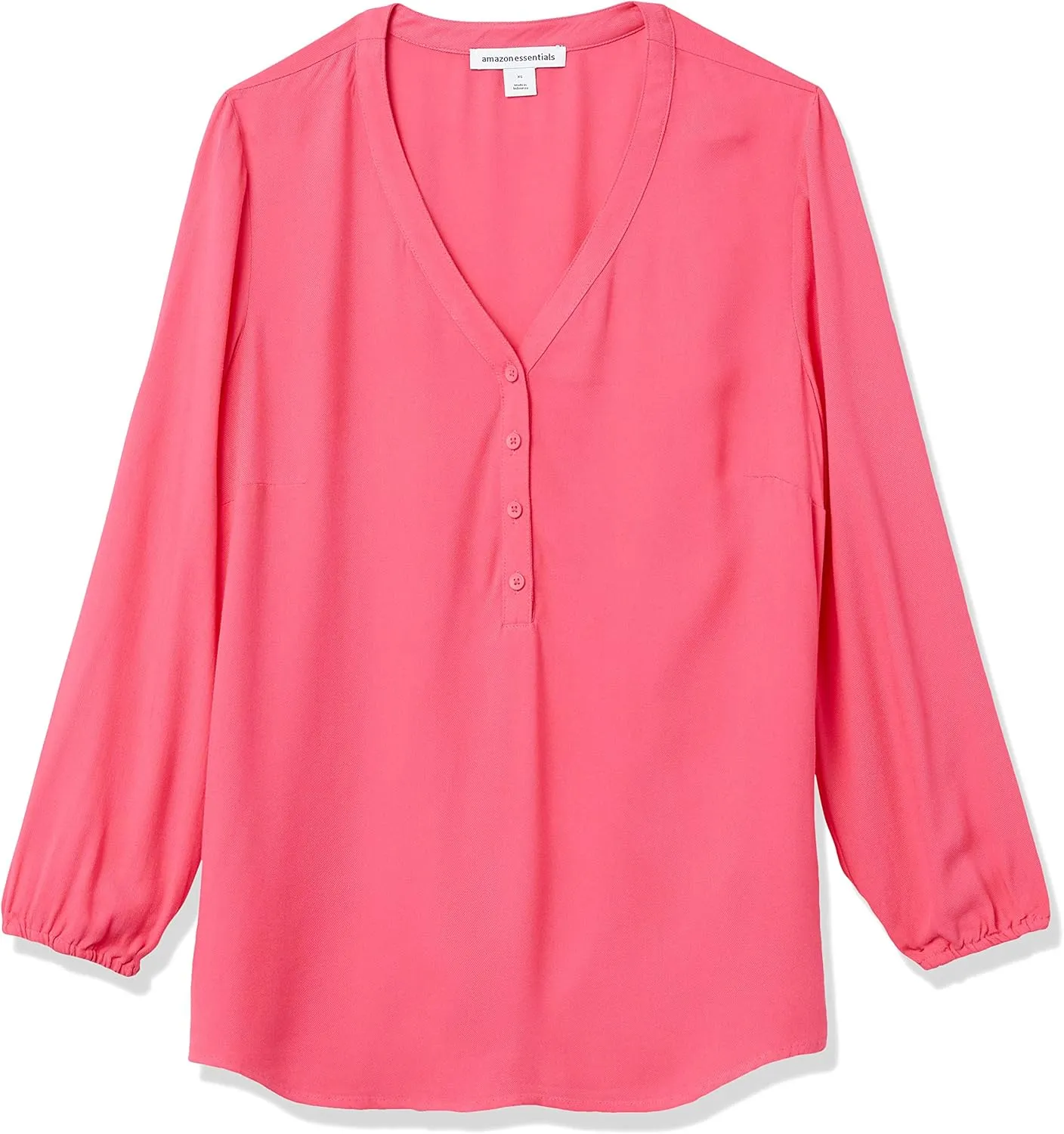 Amazon Essentials Women's 3/4 Sleeve Button Popover Shirt