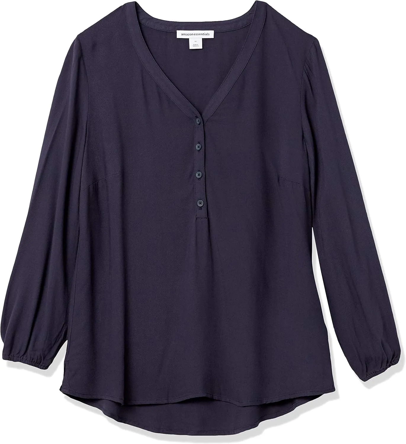 Amazon Essentials Women's 3/4 Sleeve Button Popover Shirt