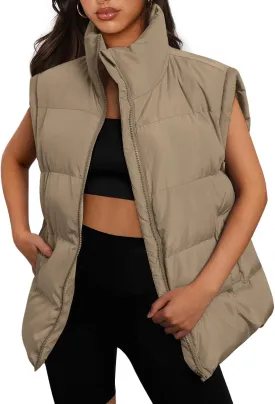 AUTOMET Womens Puffer Vests Fall Fashion Jackets Puffy Outfits 2025 Trendy Sleeveless Coats Outerwear Winter Clothes