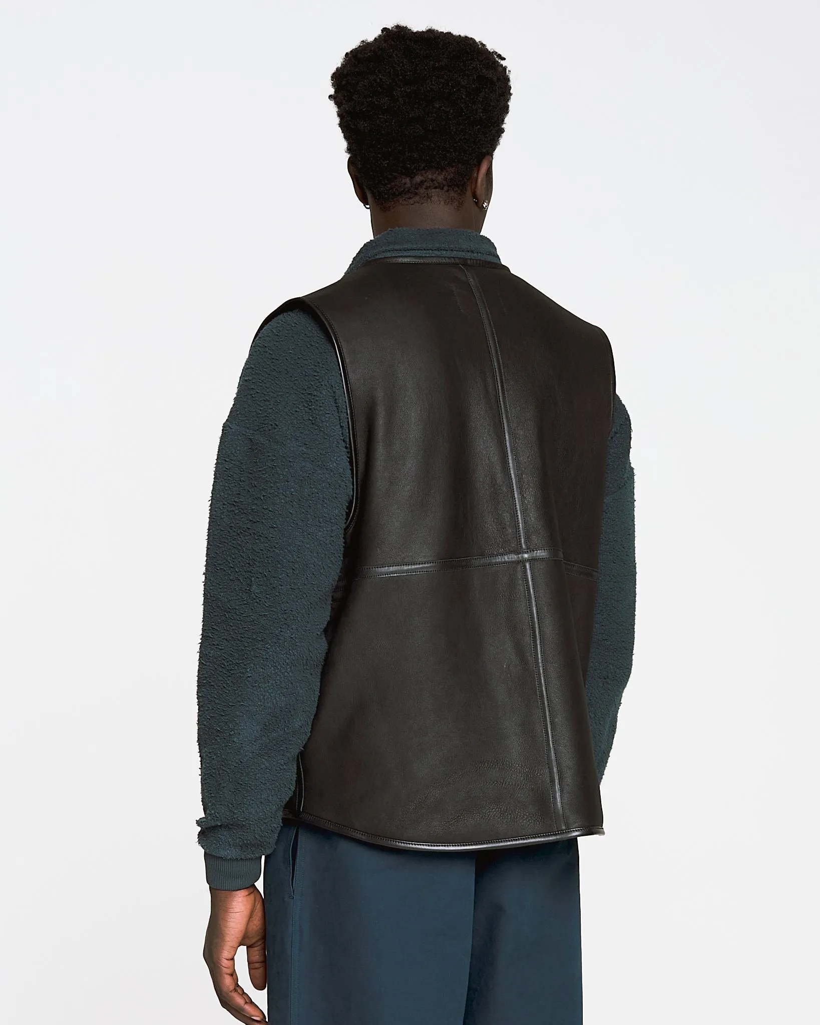 Aviator Vest Shearling Black