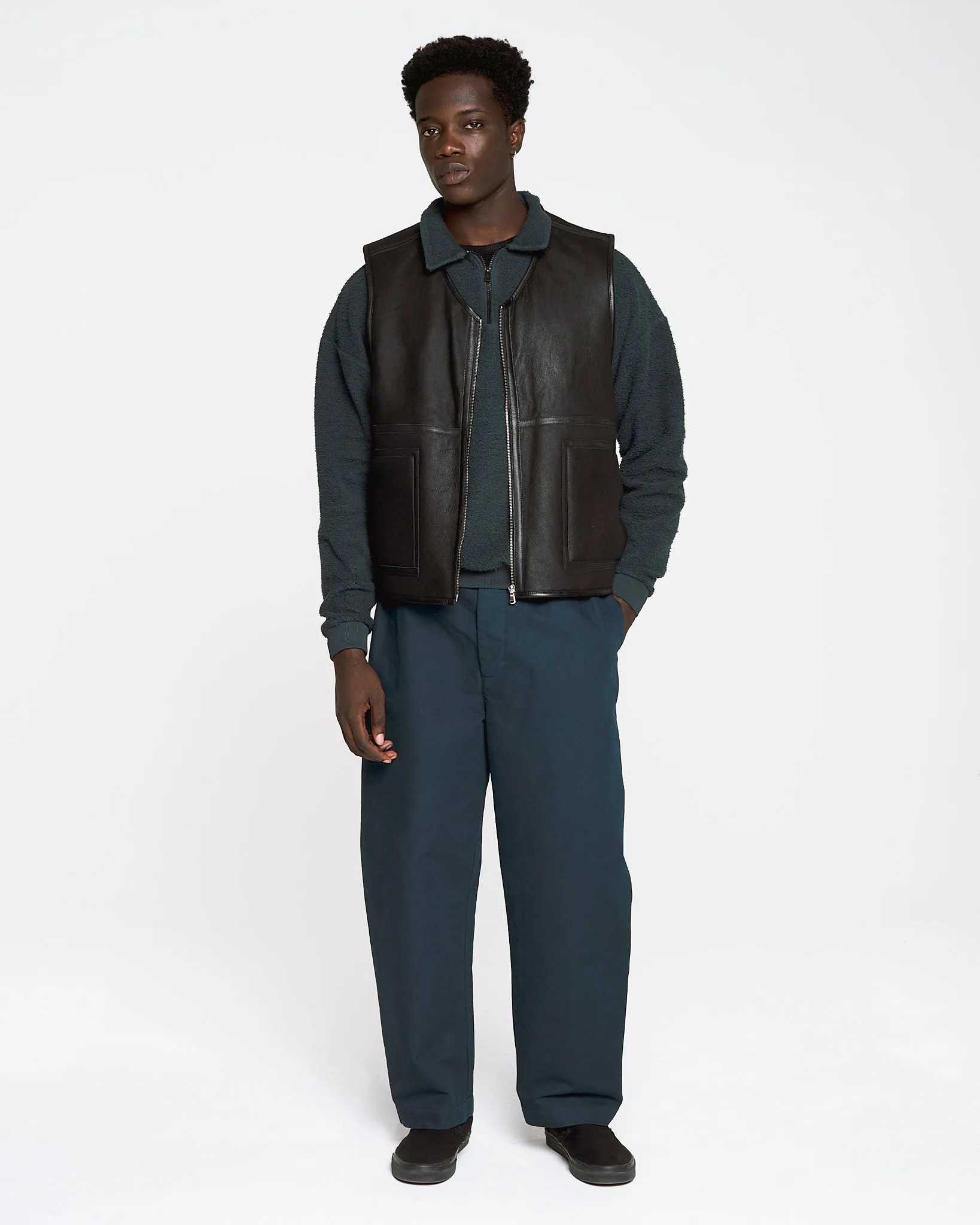 Aviator Vest Shearling Black