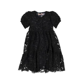 AW24-10/06-Ieva dress-Black velvet lace midi