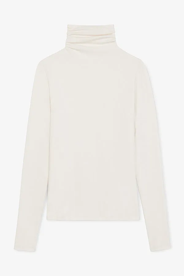 Axam Layering Turtleneck - Organic Ribbed Pima Cotton :: Ivory