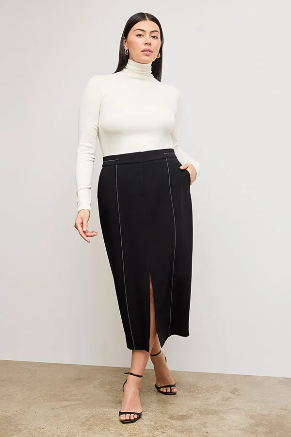 Axam Layering Turtleneck - Organic Ribbed Pima Cotton :: Ivory