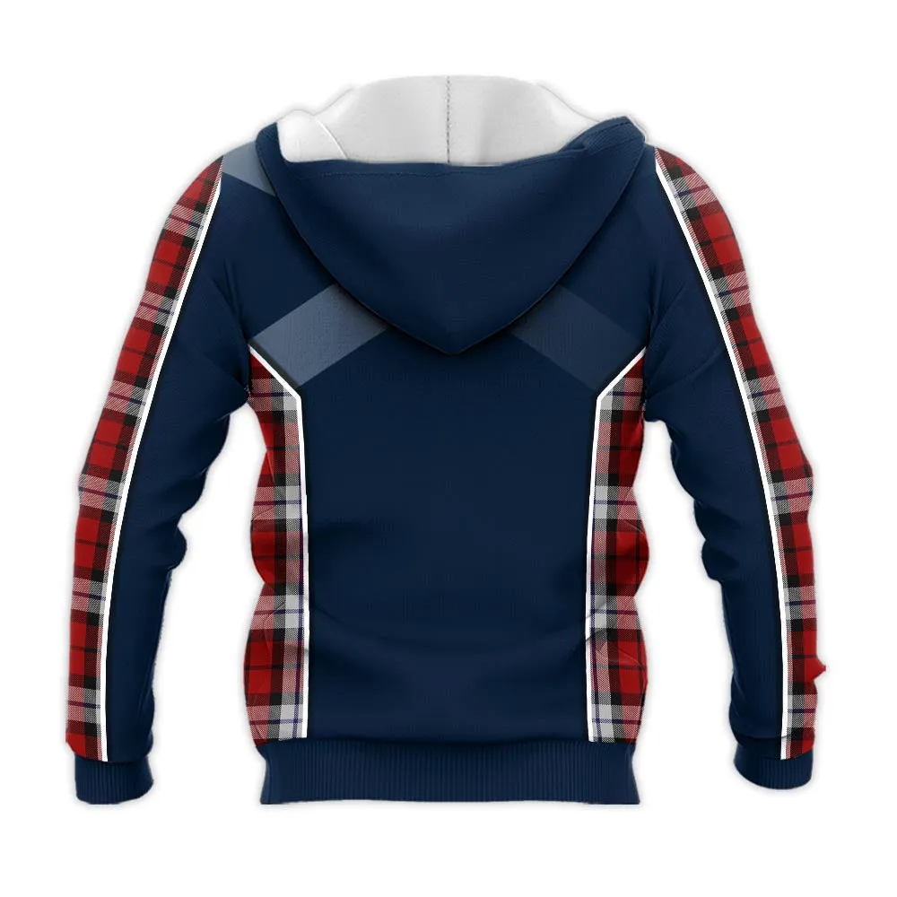Brodie Dress Tartan Knitted Hoodie with Family Crest and Scottish Thistle Vibes Sport Style