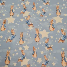 Bunny Stars Sweatshirt Jersey, remnant 1m