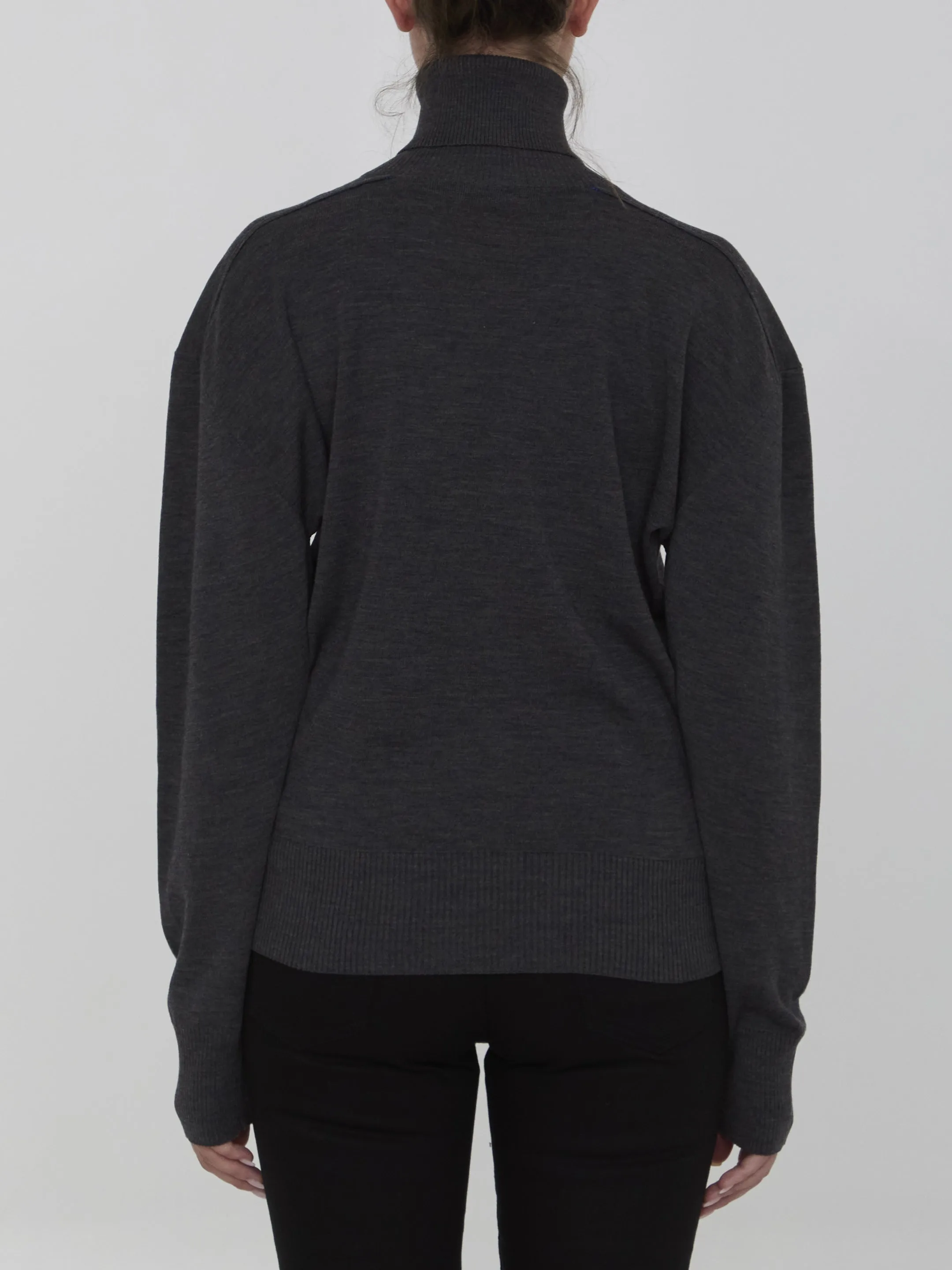 Burberry Gray Wool Jumper Sweater