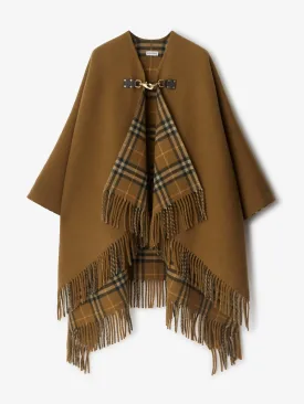 Check wool cape