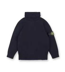 Compass Badge Sweater Navy