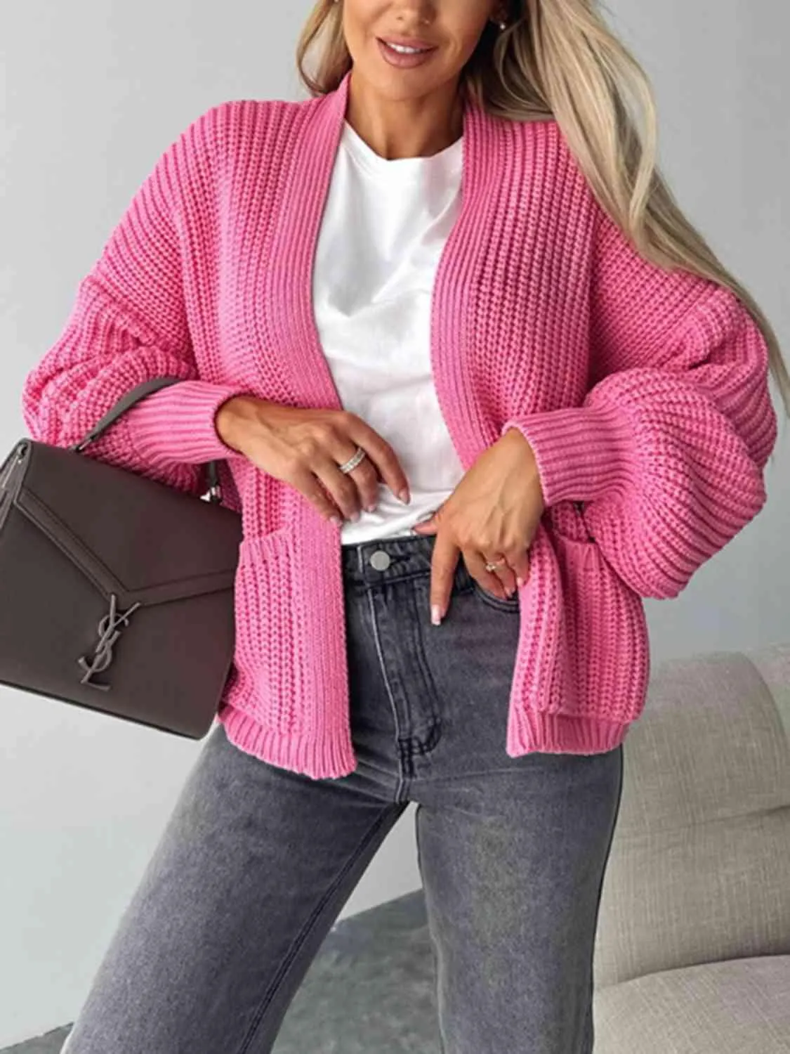 Cozy Luxe Oversized Knit Cardigan with Relaxed Sleeves