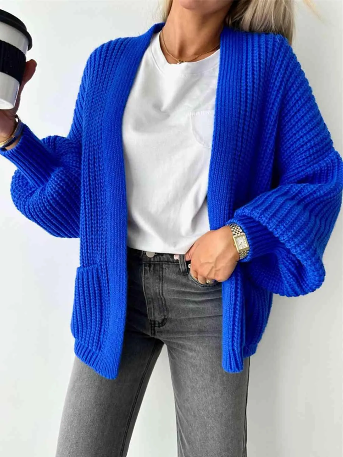 Cozy Luxe Oversized Knit Cardigan with Relaxed Sleeves