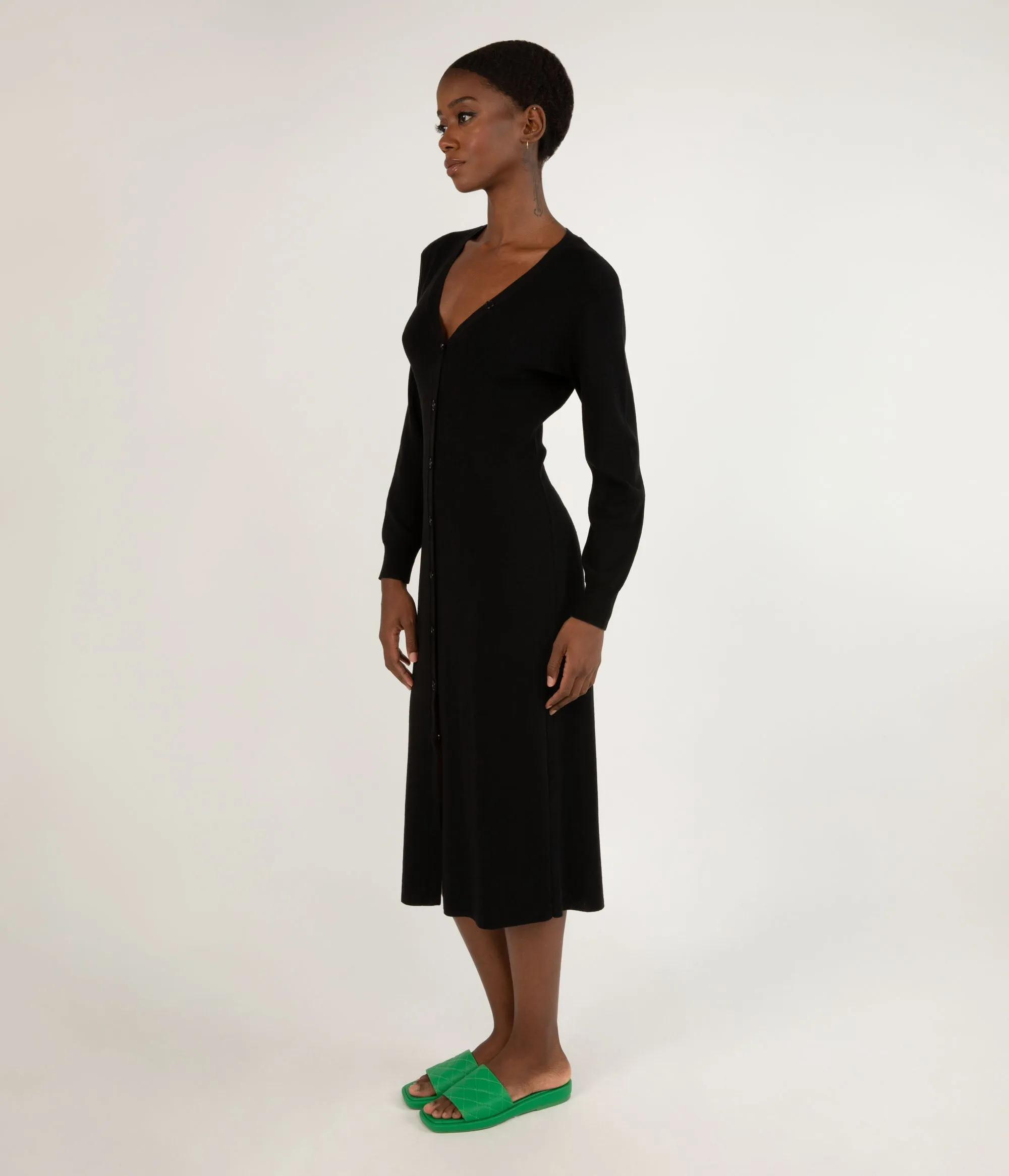 FRANEK Long sleeve button front longline cardigan