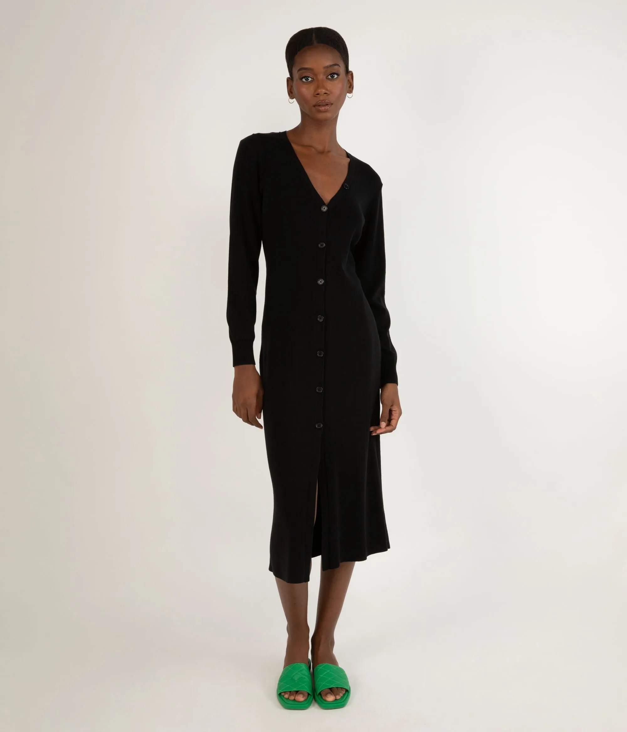 FRANEK Long sleeve button front longline cardigan