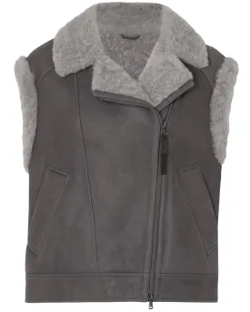 Grey Shearling Vest