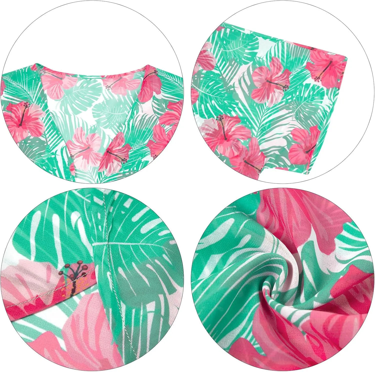 Hawaiian Shirt Kimono Beach Cover Up Chiffon Cardigan Floral Tops Loose Capes Women Summer Beach Tops