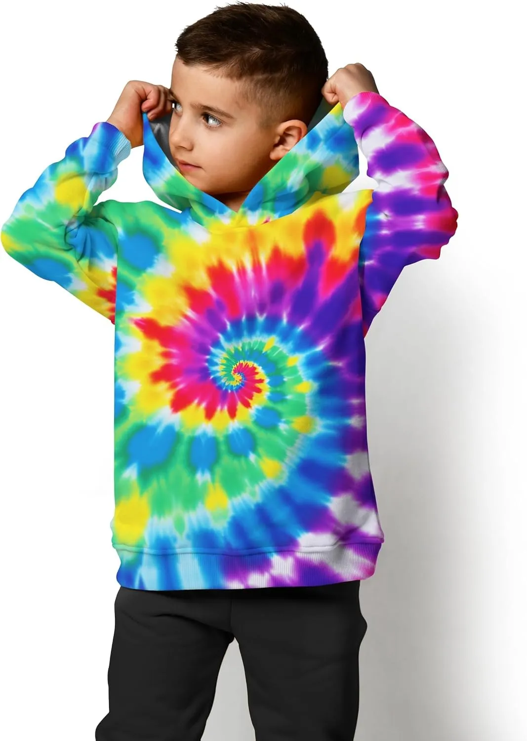 Hoodies for Boys Girls Kids, Novelty 3D Print Hooded Long Sleeve Hoody Sweatshirt with Pocket for Teens