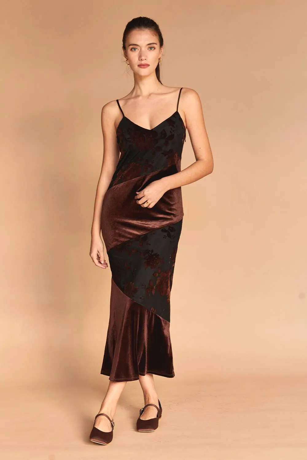 Janice Velvet Midi Dress