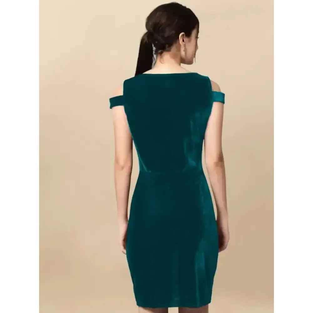 Julee Womens Velvet Bodycon Dress