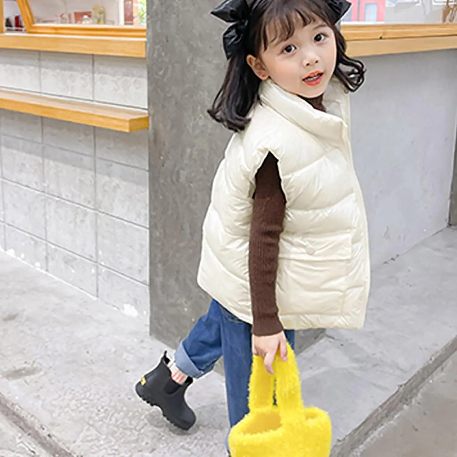 Kids Puffer Vest Lightweight Waterproof Sleeveless Zip up Outwear for Toddler Baby Boys Girls Winter Down Coat Vest