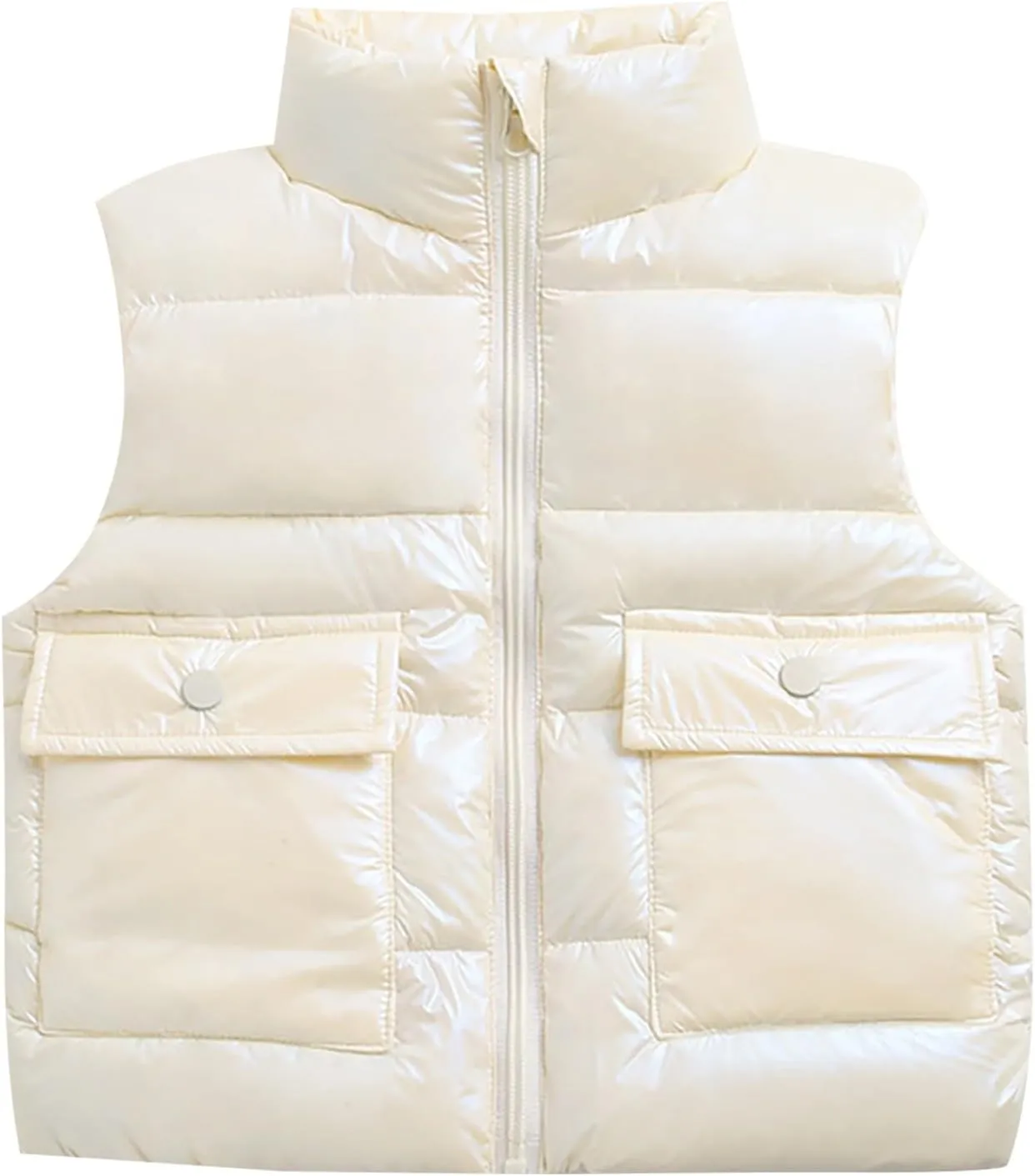 Kids Puffer Vest Lightweight Waterproof Sleeveless Zip up Outwear for Toddler Baby Boys Girls Winter Down Coat Vest