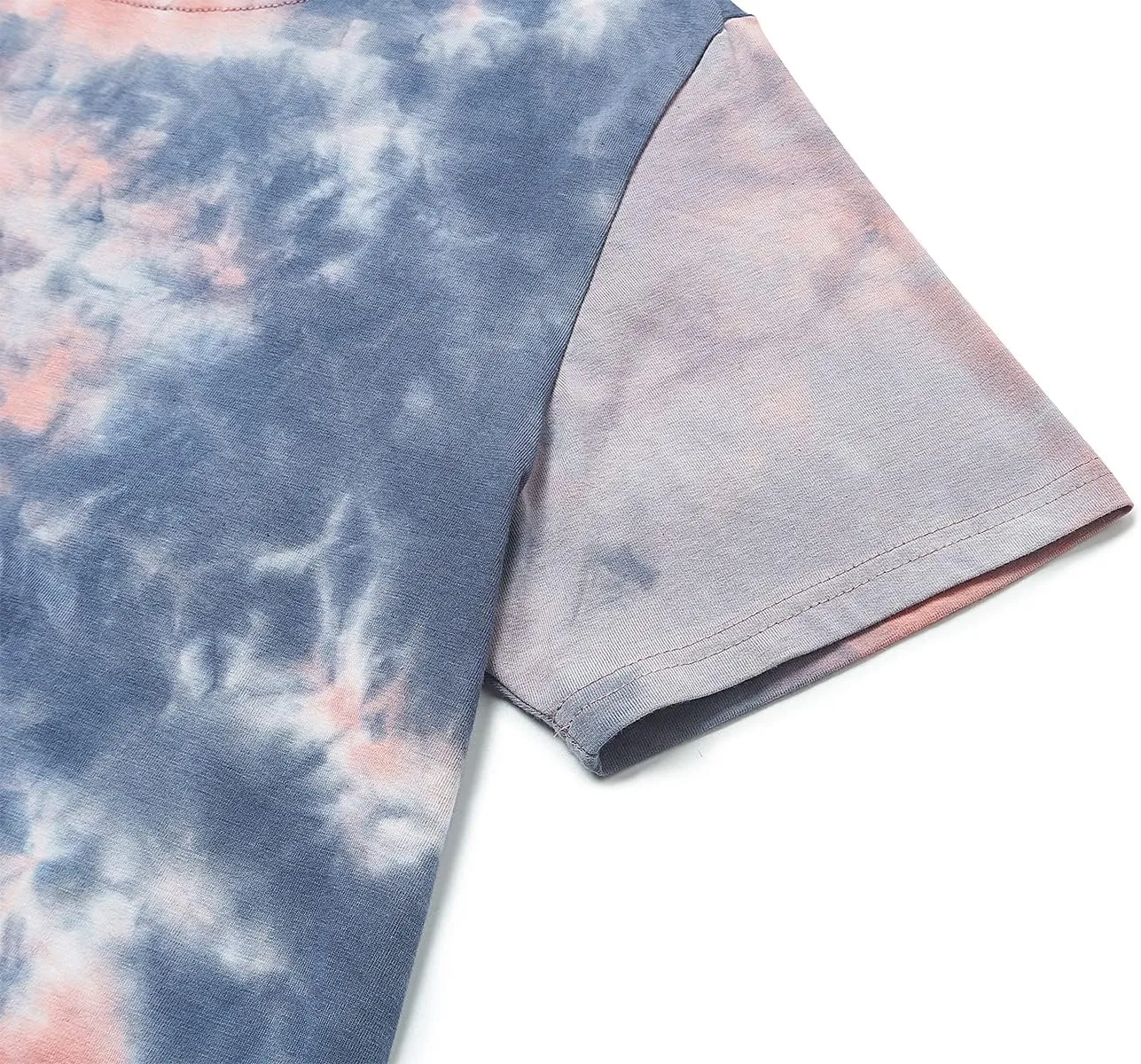 LETAOTAO Mens Tall T Shirts Tie Dye Shirts for Men Extra Long Tshirts Longline Hipster Print Tee for Tall Men