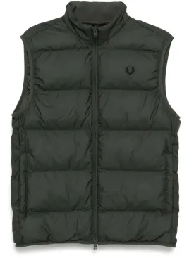 logo-embroidered padded jacket