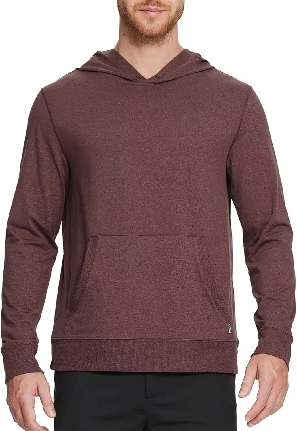 M MAELREG Mens Hoodies Pullover Performance Heather Kangaroo Pocket Thin Hooded Sweatshirt Athletic Golf Hoodies for Men