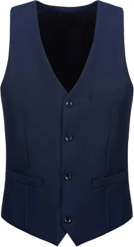 Men's Suit Vest Business Formal Dress Vests for Men Solid Color Casual Wedding Tuxedo Waistcoat