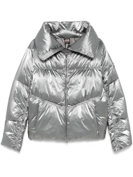 metallic-effect puffer jacket
