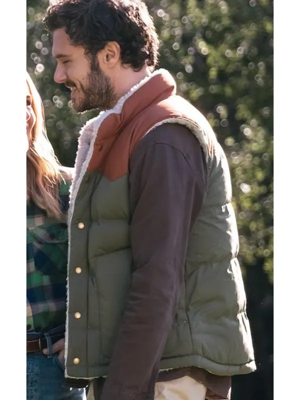 Noah Nobody Wants This 2024 Adam Brody Faux Shearling Vest