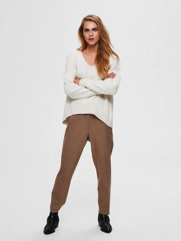 Selected Femme Molly Jumper - Snow White