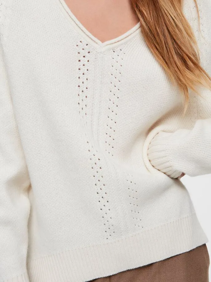 Selected Femme Molly Jumper - Snow White