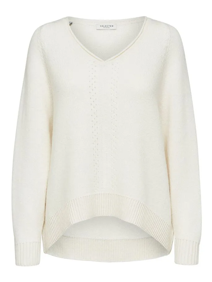 Selected Femme Molly Jumper - Snow White