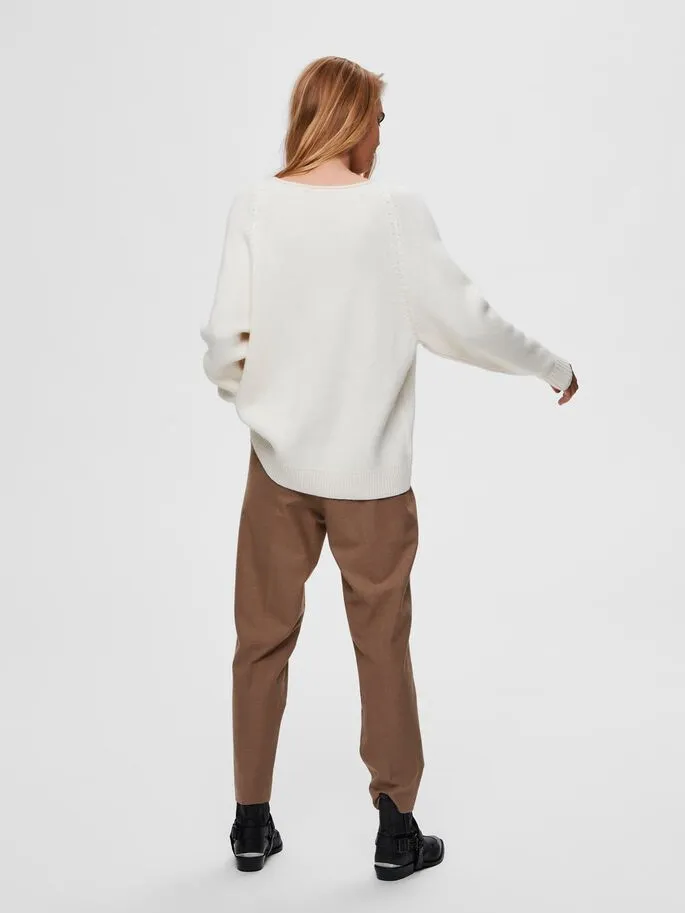 Selected Femme Molly Jumper - Snow White