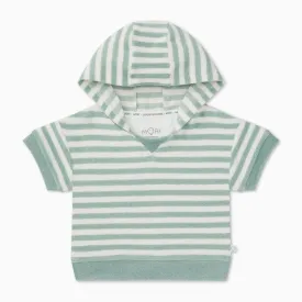 Striped Terry Towelling Oversized Hoodie