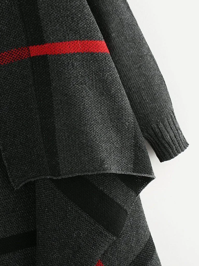 Tartan Plaid Waterfall Cardigan