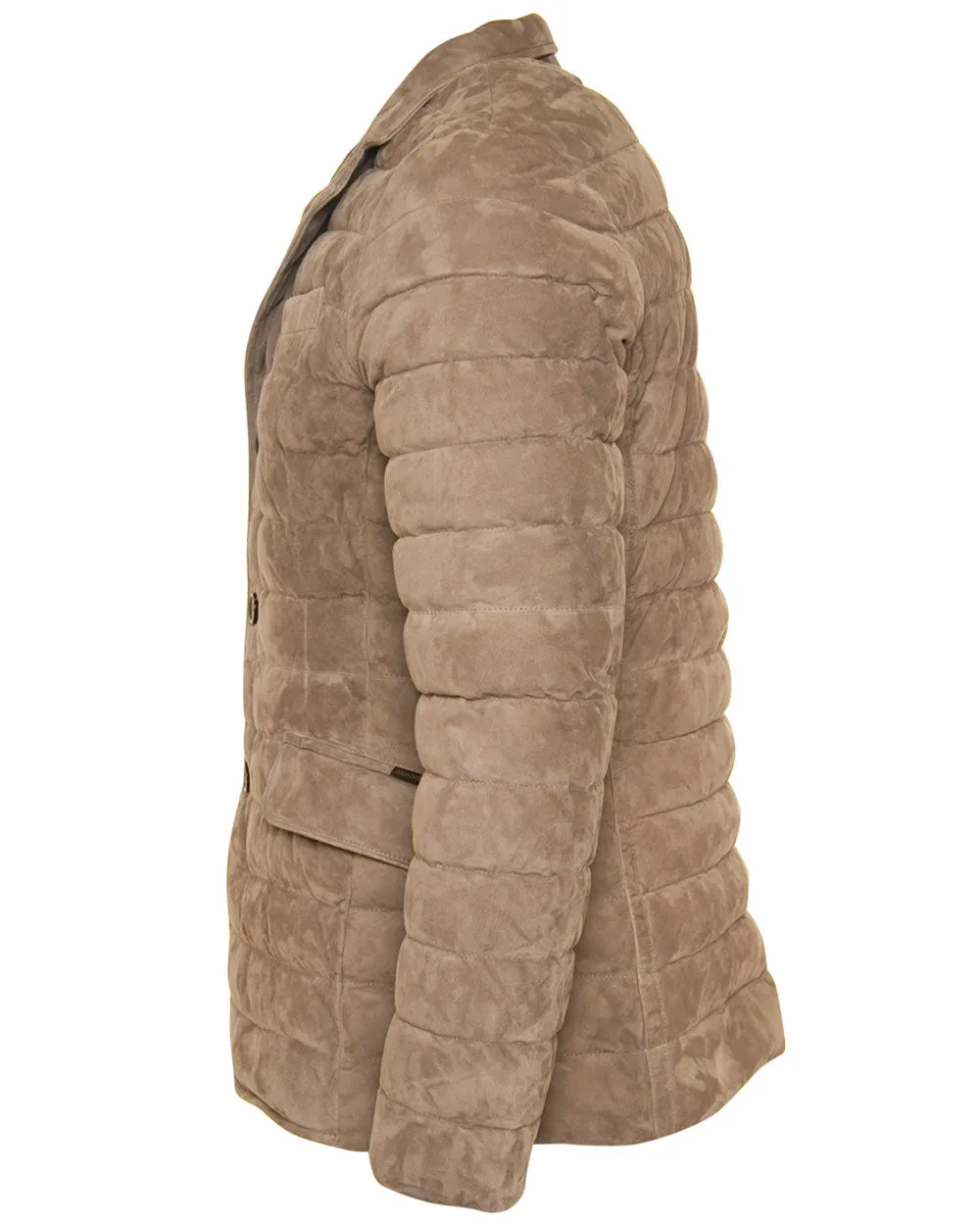 Tortora Suede Puffer Jacket