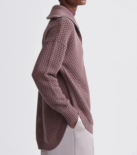 Varley Finn Longline Knit Jacket, Peppercorn