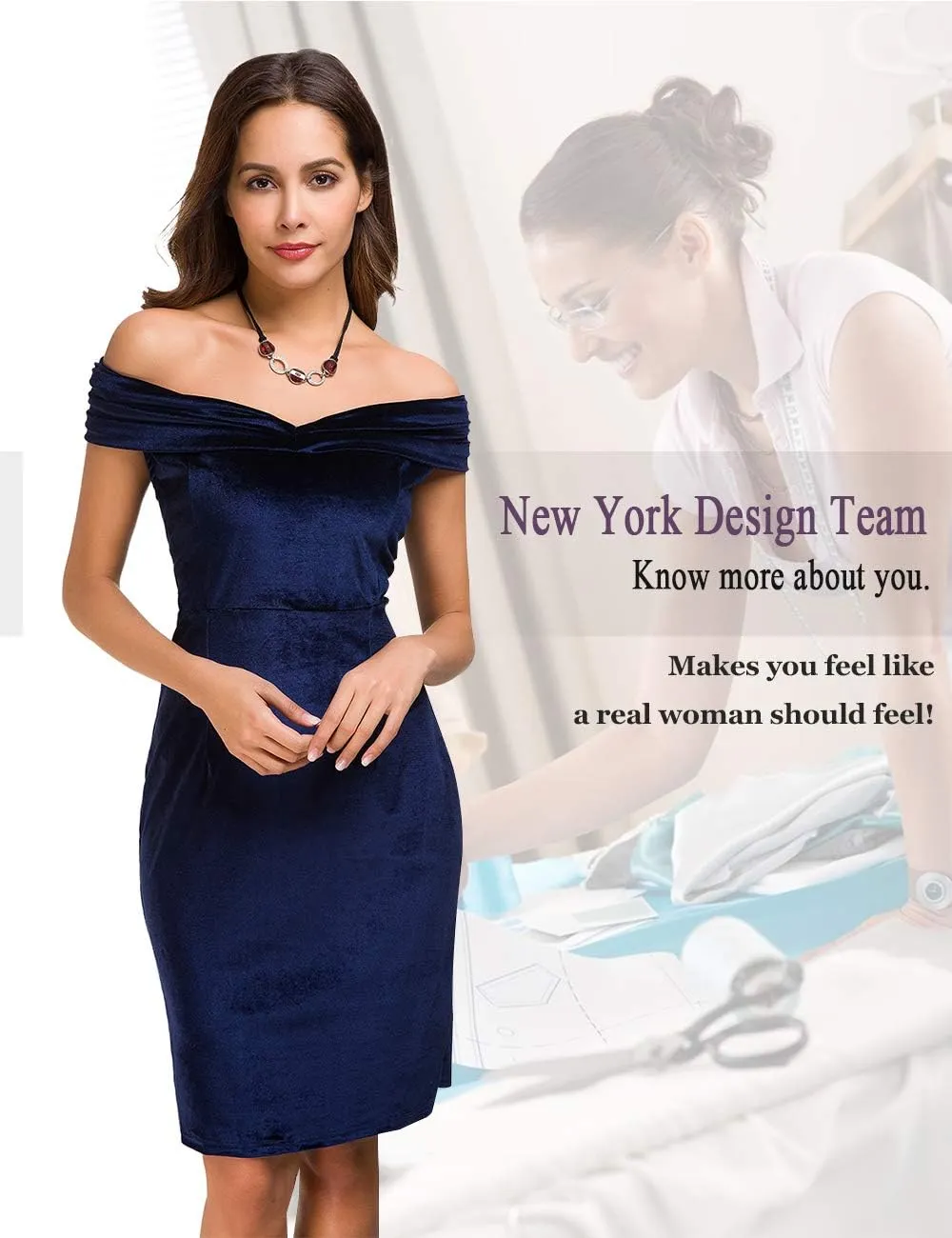 Womens Vintage Off Shoulder Velvet Bodycon Dresses Midi Pencil Dress for Party Cocktail Formal Evening Club